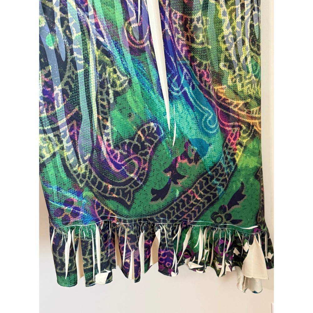 Y2K Cato Dress Women Small Embellished Crochet Back Asymmetrical Fairy Festival - Picture 4 of 11